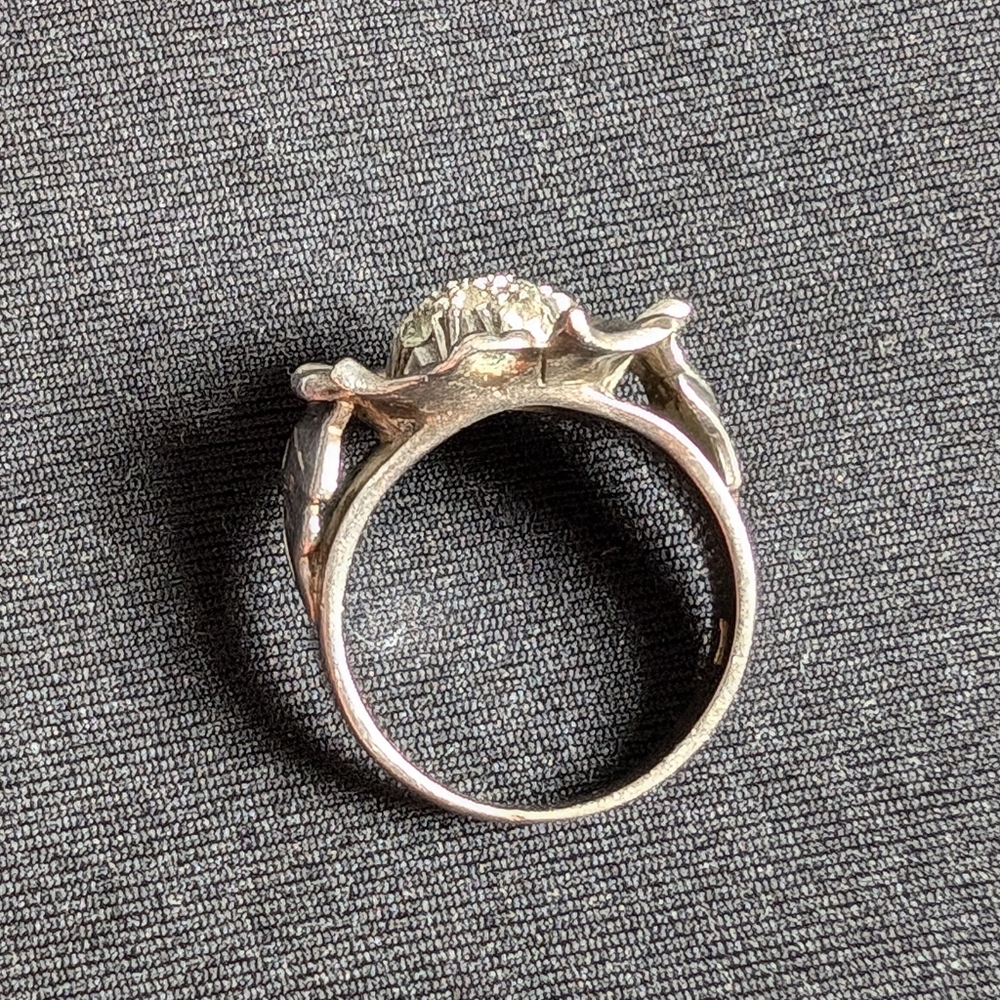 Vintage Sterling Silver Floral Statement Ring | Size 6.5 - Picture 3 of 4